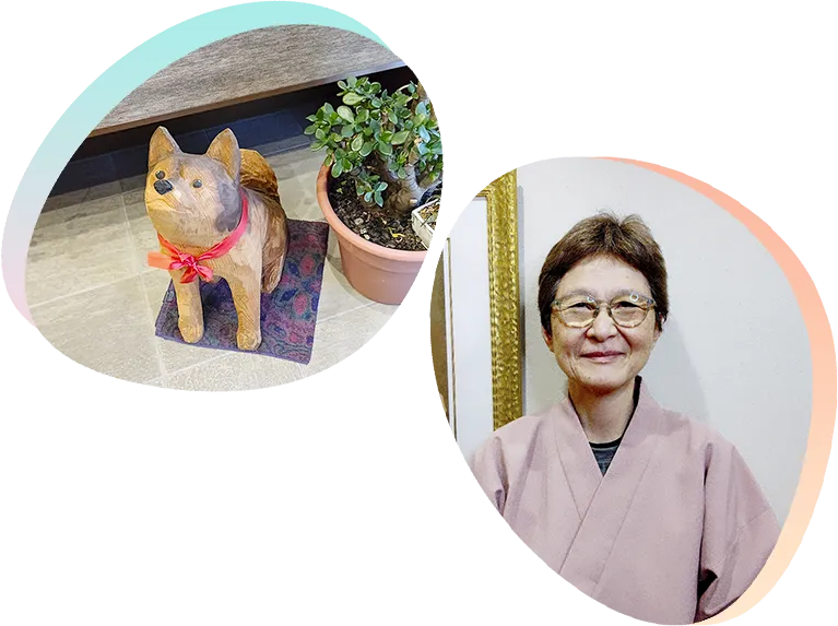 代表者&犬の置物